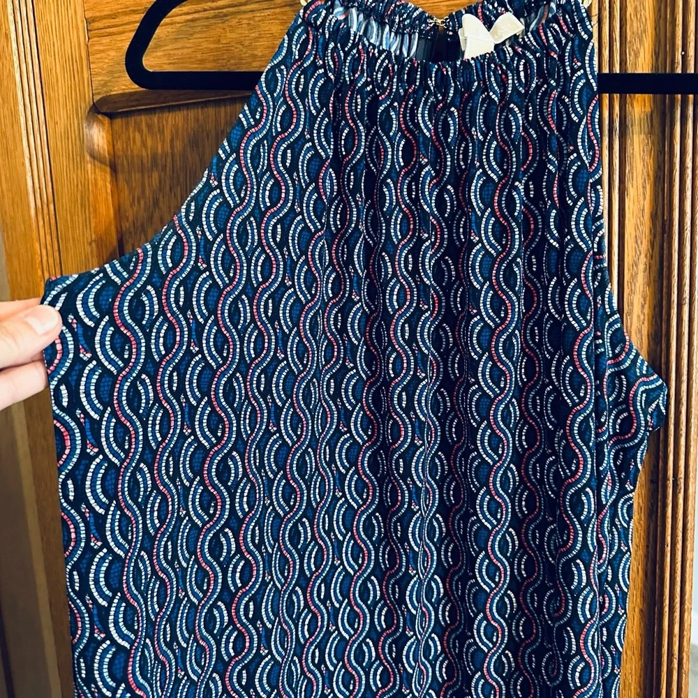 Michael Kors Blue and Red Patterned Dress - Picture 6 of 9